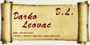 Darko Leovac vizit kartica